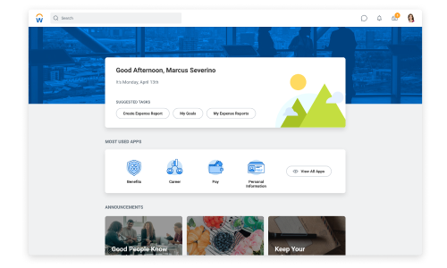 screenshot of product portal